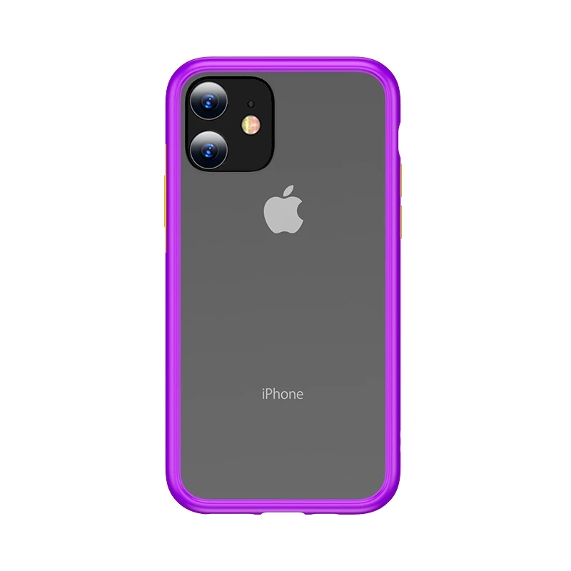 TOTU чехол для телефона, чехол для телефона iPhone 7 8 7P 8P X XS XR 11 11 Pro 11 Pro Max противоударный ТПУ+ ПК - Цвет: Фиолетовый