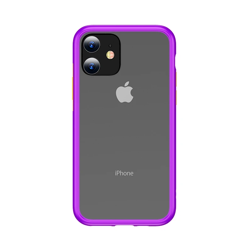 Фиолетовый TOTU чехол для телефона, чехол для телефона iPhone 7 8 7P 8P X XS XR 11 11 Pro 11 Pro Max противоударный ТПУ+ ПК - Цвет: Фиолетовый