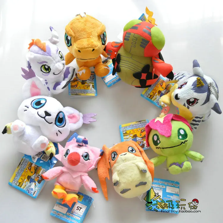 

Digimon Plush Toy Agumon Gabumon Patamon Tailmon Gomamon Piyomon Palmon Tentomon Stuffed Pendant Doll
