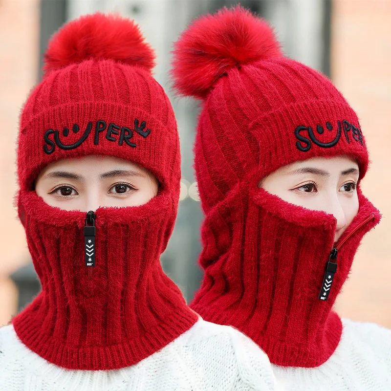 Осенне-зимняя женская шапка Gorros Mujer Invierno вязанная плюс бархатная теплая защита ушей ветрозащитные шляпы шапочка для женщин Hiver