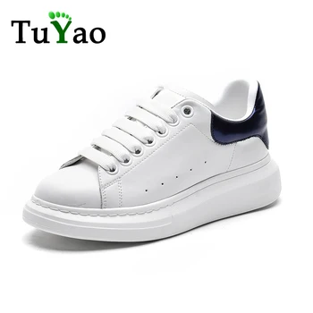

Cow Genuine Leather Colorful Luminous Shoes Stern Brand Designer Shoes for Men and Women Wedge Platform Casual Sports Shoes
