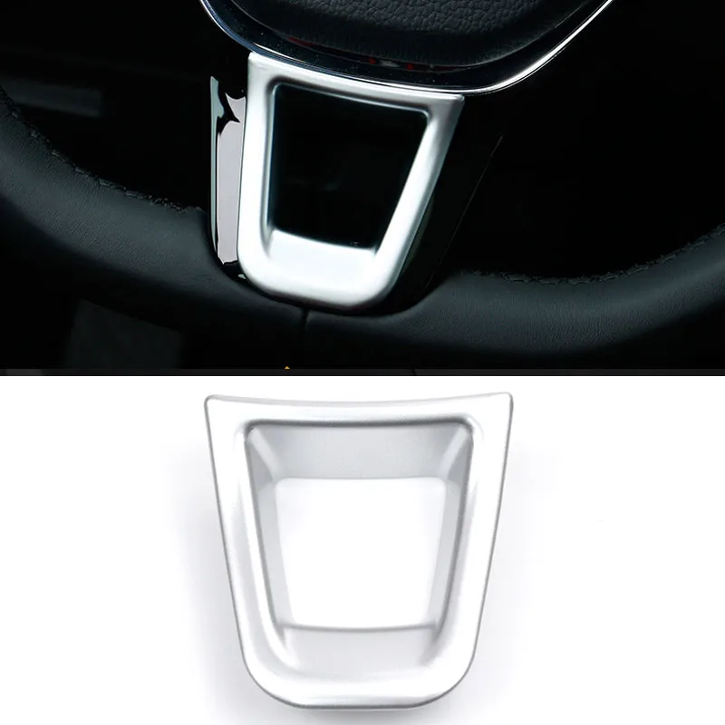 Vtear For vw tiguan Carbon fiber Car steering wheel trim Sticker cover Interior Mouldings Accessories Car Styling - Название цвета: Белый