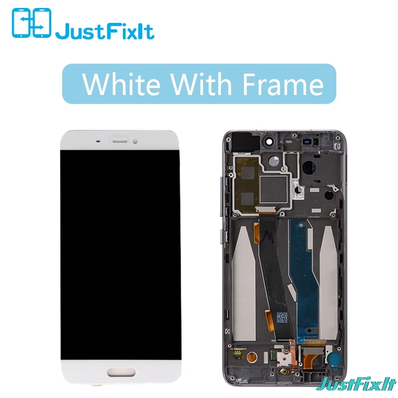 White with Frame Для Xiaomi Mi 5 дисплей сенсорный экран с рамкой для Xiaomi Mi 5 ЖК Замена полная сборка дигитайзер 5,15 ''ЖК - Цвет: White with Frame