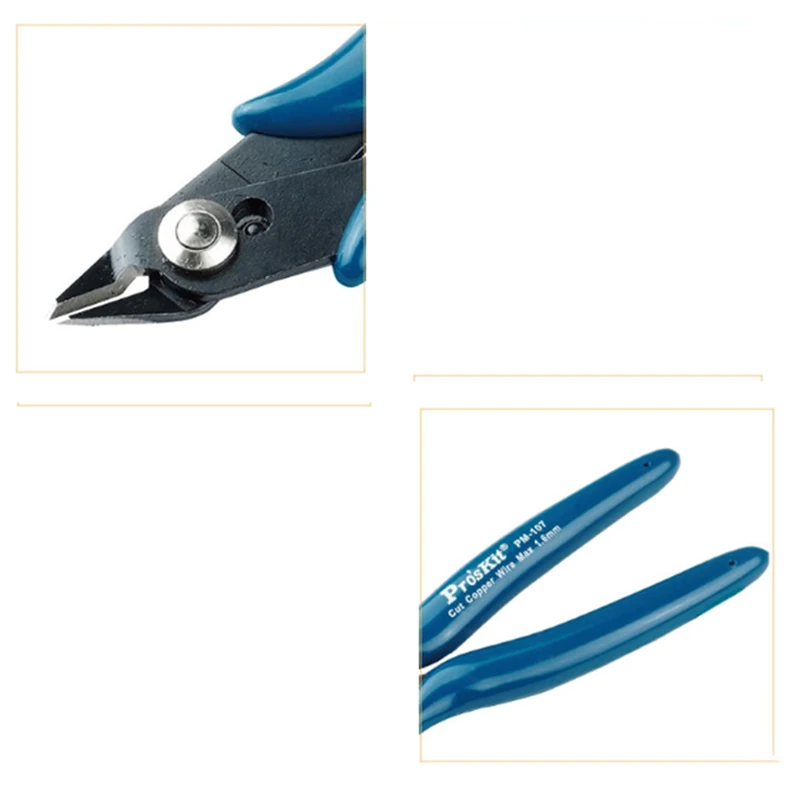 Precision think knife oblique nozzle pliers Pro's Kit PM-107C bounce-proof wear-resistant cutting pliers side shear repair tool