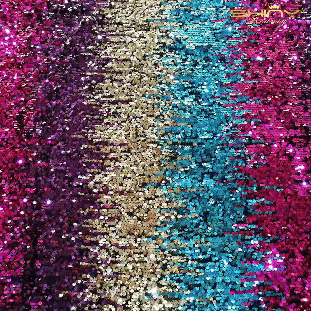 4 фута* 3 фута(125*92 см) Золотой/черный/розовый Реверсивный блесток ткань для платья/скатерти/Дорожка/Свадебные украшения/фоновый материал - Цвет: Cross lapped rainbow
