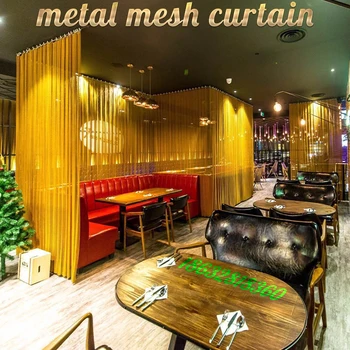 

Metal curtain afford firmness and stylish decorative effect for indoor and outdoor decoration.