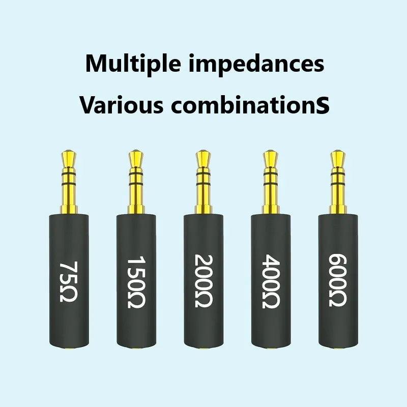 75 150 200 400 600 HiFi Headphone Impedance Bar Mobile Phone Impedance Bar Headset Phone Player Noise Reduction Adapter