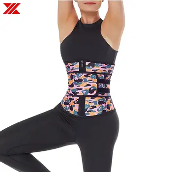 

HEXIN Latex Waist Trainer Corset Womens Camouflage Printing Latex Shaper Unisex Waist Cincher Trimmer Tummy Slimming Belt
