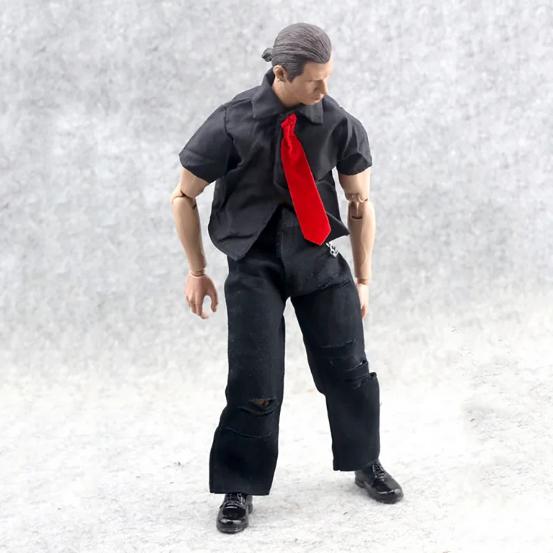

1/6 Scale Jackson Black Short-sleeve Shirt Men Broken Trousers Clothes Male Suit Model for 12'' Action Figure Body Doll Toy