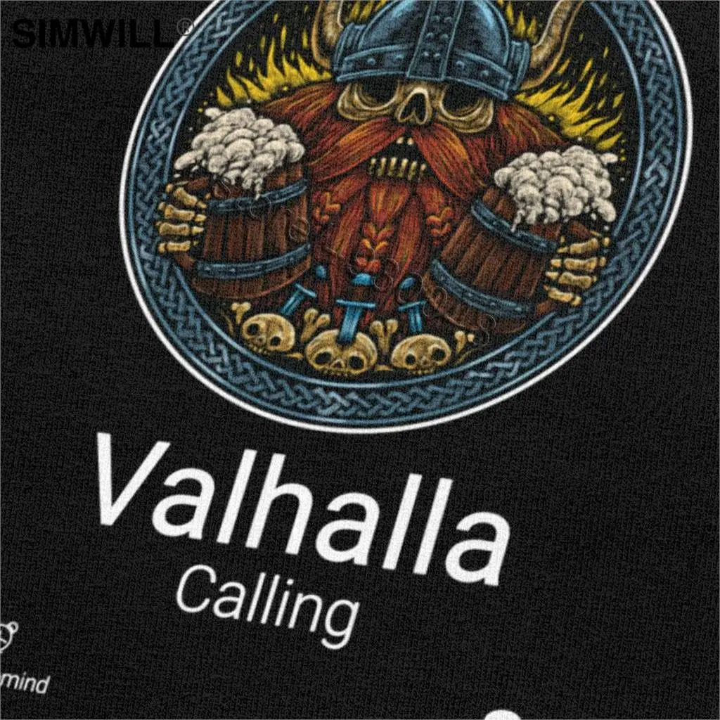 Новинка, мужская хлопковая забавная футболка с надписью «Valhalla Is», короткий рукав, Викинг один, графическая футболка, уличная одежда, летняя футболка, Подарочная футболка