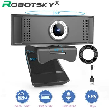 

1080P HD Adjustable Web Camera Computer PC Free Driver Web Camera with Microphone For Live Broadcast Video Calling Conference