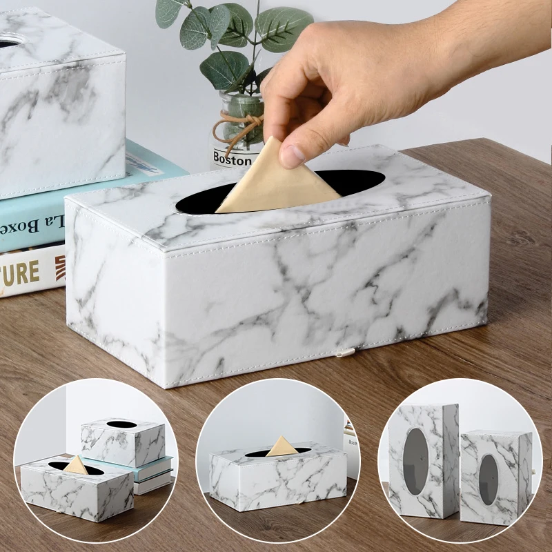 Tissue Paper Container Elegant Royal Car Home Rectangle Tissue Box Cover Paper Towel Napkin Holder Marble Tissue Boxes Wood Stylish Party Decorations Decorstylish Decor Aliexpress