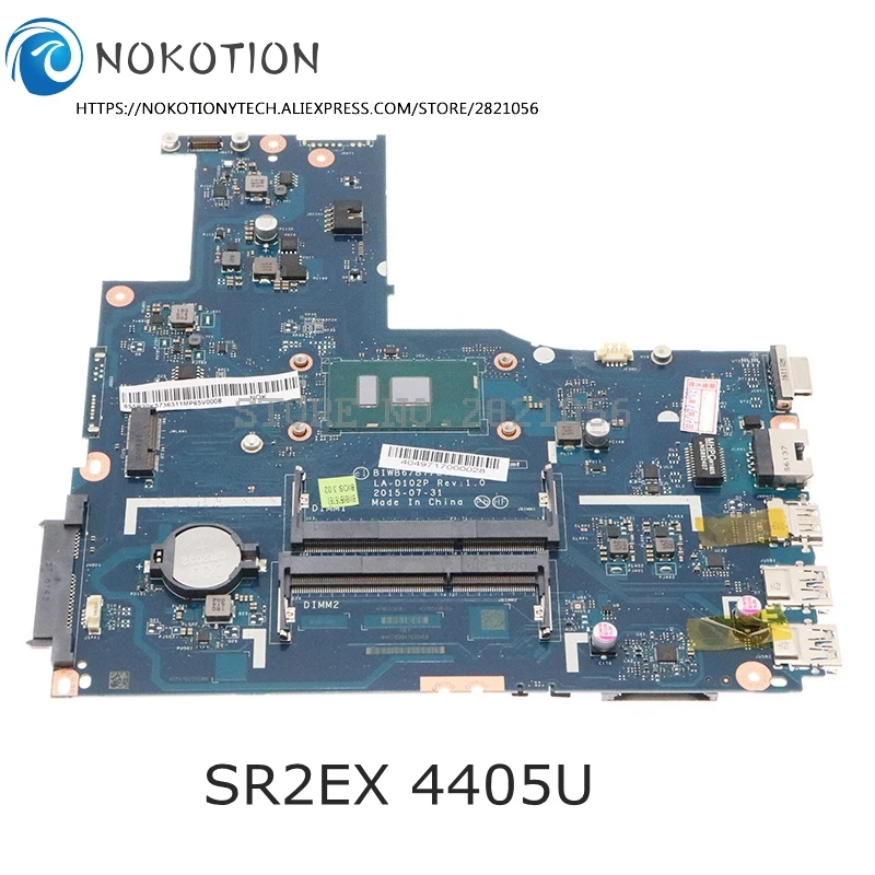 NOKOTION для Lenovo B51-80 15-дюймовая материнская плата ноутбука SR2EX Pentium 4405U CPU BIWB6 B7 E7 E8 |