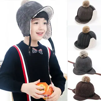

Pudcoco Toddler Baby Boys Kids Hat Winter Warm Soft Fur Fleece Cute Earflap Beanie Cap Outfits Accessories1-10Years