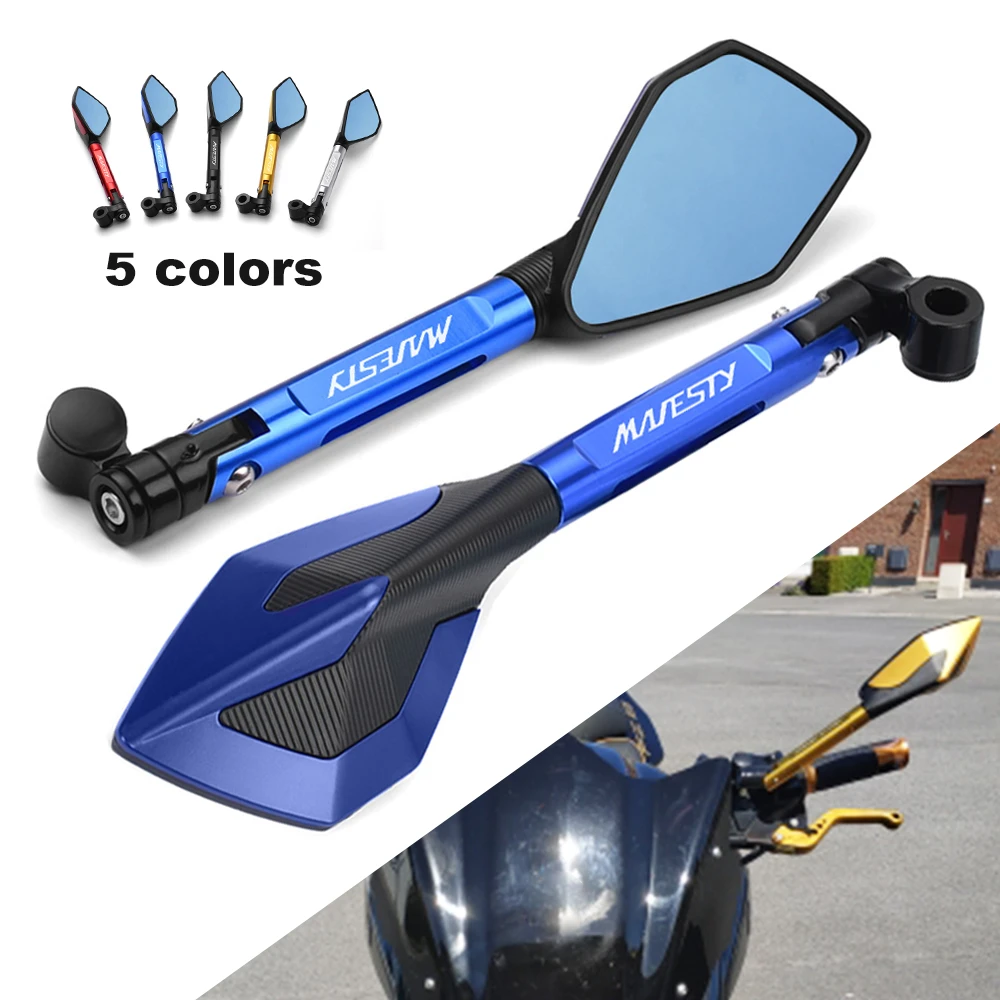 Motorcycle Bluish Reverse Side Mirrors Motorbike Rear View Mirrors For Yamaha  Majesty 400 Majesty400 2004-2011 2005 2006 2007 - Covers \u0026 Ornamental  Mouldings - AliExpress