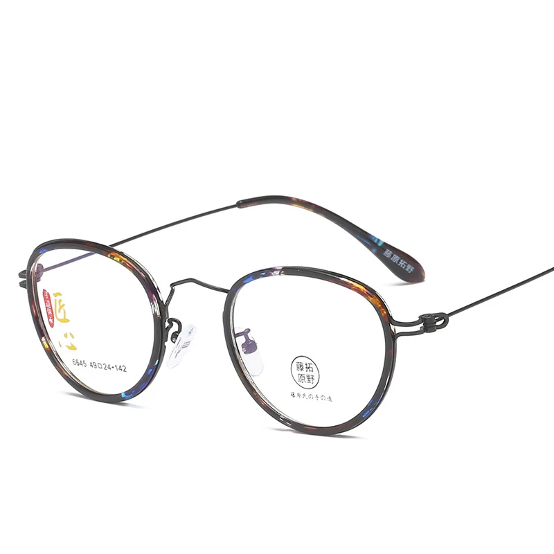 Ретро стильная оправа для очков тренд Джокер оправа очки учебный Стиль очки Рамка - Цвет оправы: Bean flower