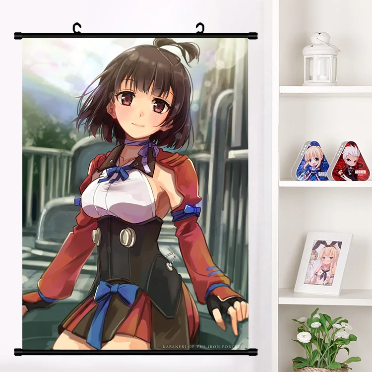 Японское аниме кабанери железной крепостной мумэй настенный плакат Otaku коллекция домашнего декора - Цвет: D