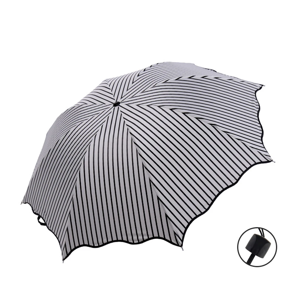Chic Floral ANTI-UV Foldable Umbrellas Sun Compact Women Female Ladies Lady Windproof Rain Lovely Flower 8K Parasols Umbrella