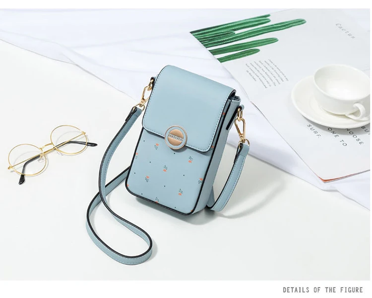 Роскошный бумажник для карт женский из ПУ кожи Универсальный телефон маленькая сумка-почтальон сумка на плечо Карманный Кошелек