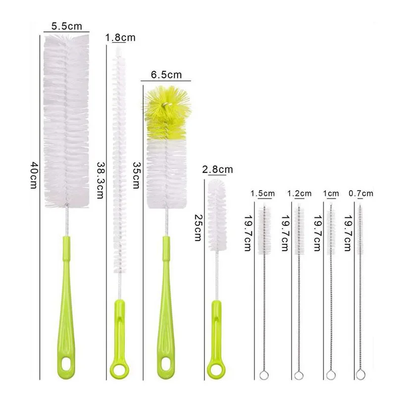 

4Pcs Baby Bottle Cleaning Brush set Long Handle Milk Bottle Cup Mug Sponge Washing Clean Brush Cleaner Kitchen Tools