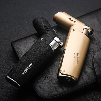 

Windproof Outdoor BBQ Lighter Cigar Torch Lighter Turbo Jet Butane Cigarette 1300 C Spray Gun Refillable Pipe Lighter Kitchen