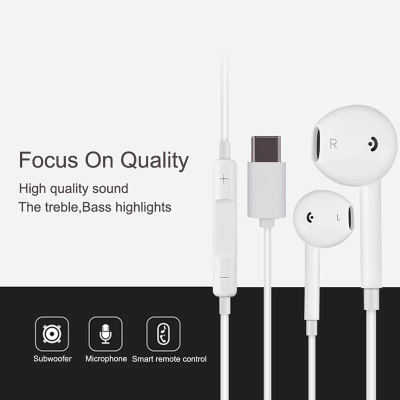 Наушники usb type-C Ecouteur для samsung Note10 A90 A80 A60 гарнитура с микрофоном для huawei Mate30 20 P30 Pro TupeC Fones De Ouvido
