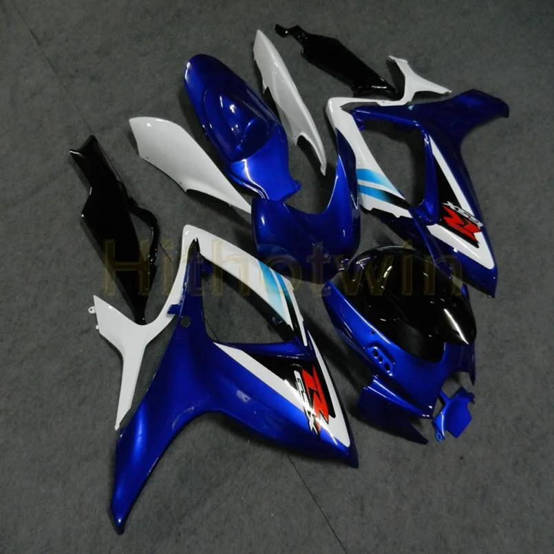 Пользовательский капот мотоцикла для GSX-R600750 2006-2007 K6 ABS пластик обтекатель литья под давлением синий черный - Цвет: K
