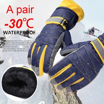 

Winter Warm Snowboard Ski Gloves Kids Adults Waterproof Windproof Thick Warm Snow Mittens Glove Cycling Snow Snowmobile Gloves