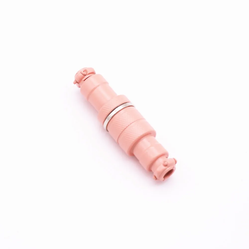 Colorful Pink Purple Light Blue GX16 Aviator Socket Butting Docking 4 core 4Pin Male&Female for Keyboard Coiled USB Type C Cable