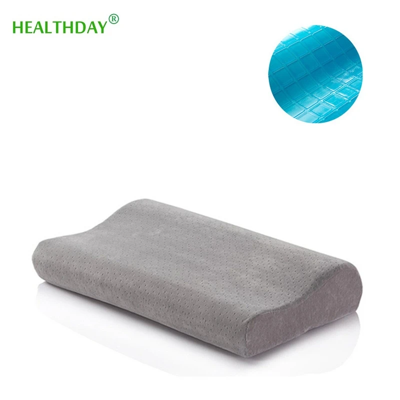 

1PC Sleeping Pillow Slow Rebound Memory Cotton Summer Gel Pillow Comfortable Soft Cool Cervical Protection Neck Care Pillow