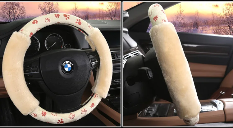 Зимний плюшевый автомобильный чехол на руль, автомобильные принадлежности, чехол на руль, чехол на руль для автомобиля S10