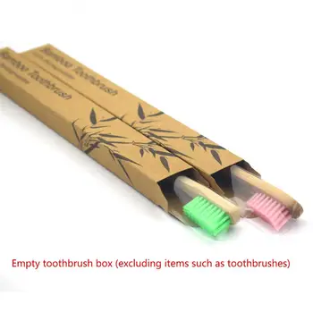 

200pcs Empty Natural Bamboo Toothbrush Kraft paper box Wood Toothbrushes case Eco-Friendly products wholesale