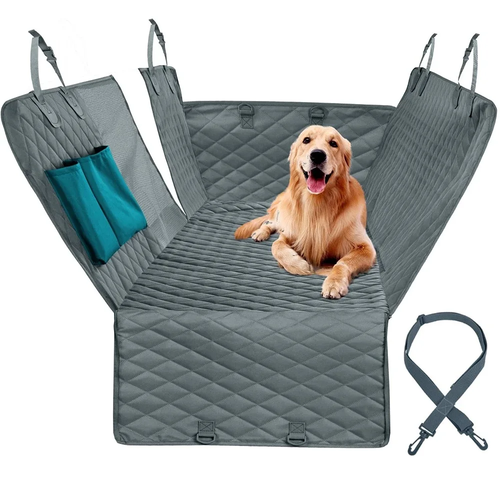 

Dog Car Seat Cover Rear Back Mat Mesh Waterproof Pet Carrier Hammock Cushion Protector With Zipper And Pocket For Travel Dropshi