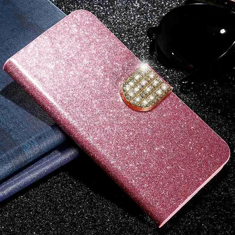 Кожаный чехол для телефона Umidigi Umi F1 Play A3 A5 Pro Чехол для бизнес-книги для UMI One Pro Max S2 Lite флип-чехол силиконовый чехол - Цвет: Pink with Diamond