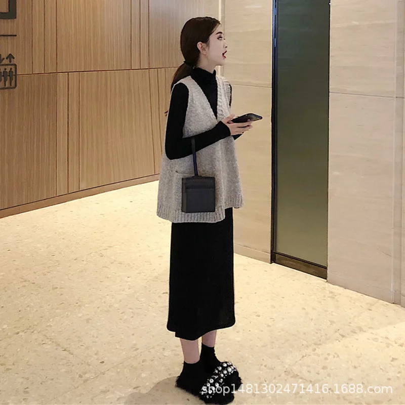 

Platycodon Grandiflorum French Temperament Young Girl First Love Egg Skirt Match Sweater Two-piece Set Dress 8953