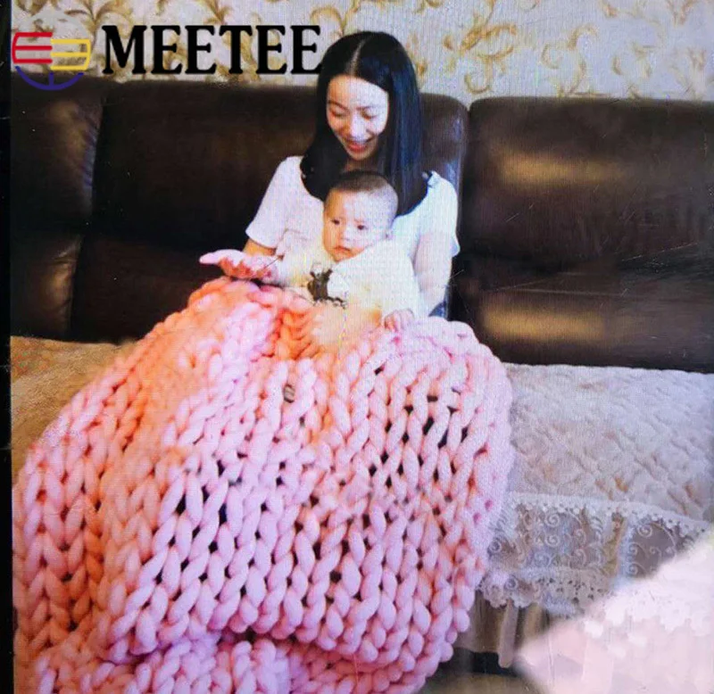Meetee, 2 шт.(1 шт. = 500 г), ручная вязка, шерстяная пряжа, одеяло, подушка, пряжа, сделай сам, шарф, шляпа, рука, вязание, шерстяные аксессуары