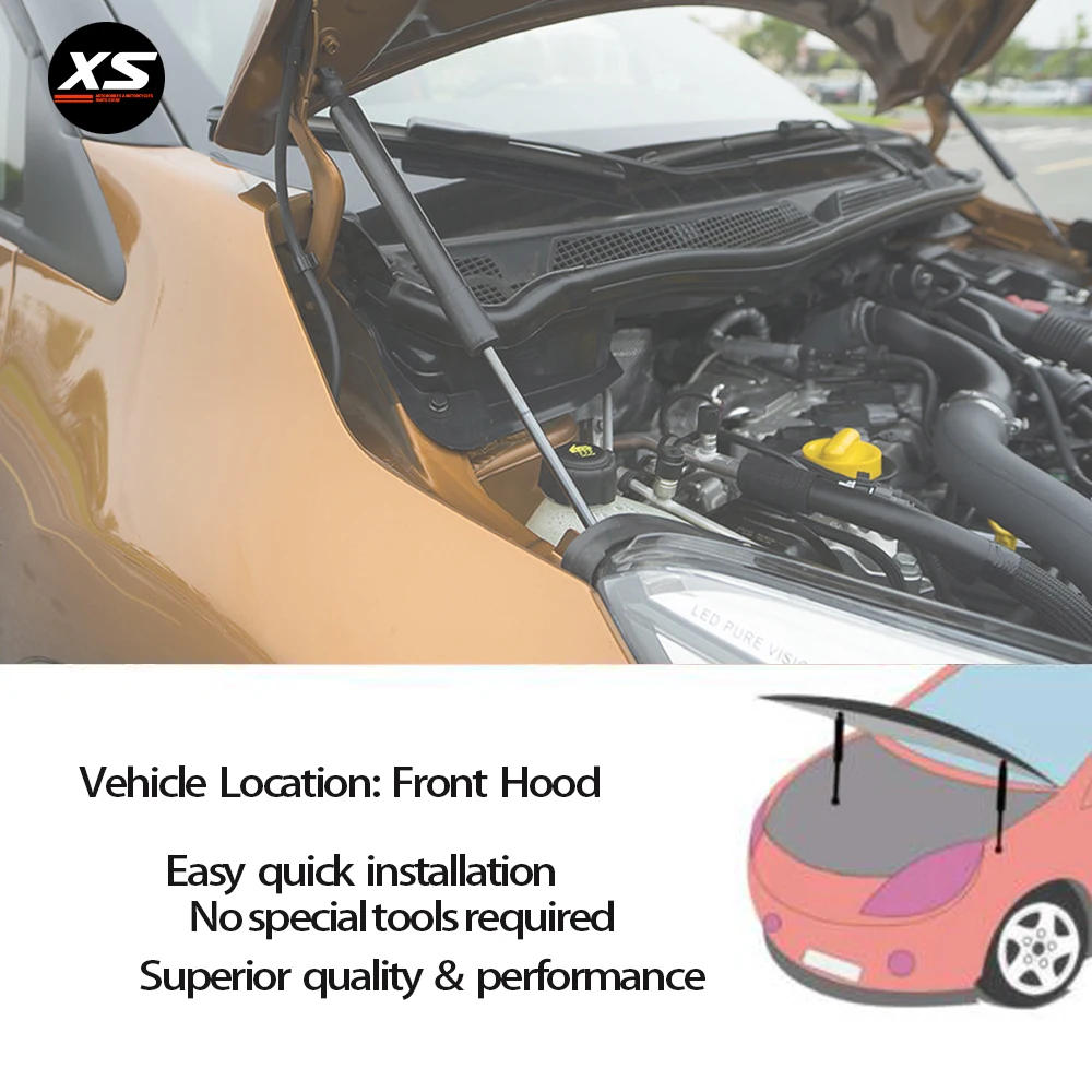 

for Opel Agila B 2007-2014 For Suzuki Splash Two Sides Auto Front Hood Bonnet Modify Gas Struts Lift Support Shock Damper