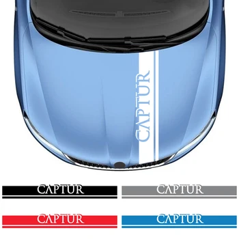 

Car Engine Hood Bonnet Sticker Stripes Decals Decor For Renault CAPTUR koleos duster megane 2 logan renault clio Accessories