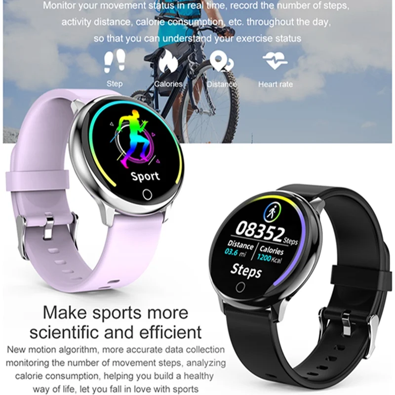 

LIGE 2019 Newest Heart Rate Blood Pressure Physiological Cycle Monitor Watches Silicone Milanese Steel Sport Fitness Smart Watch