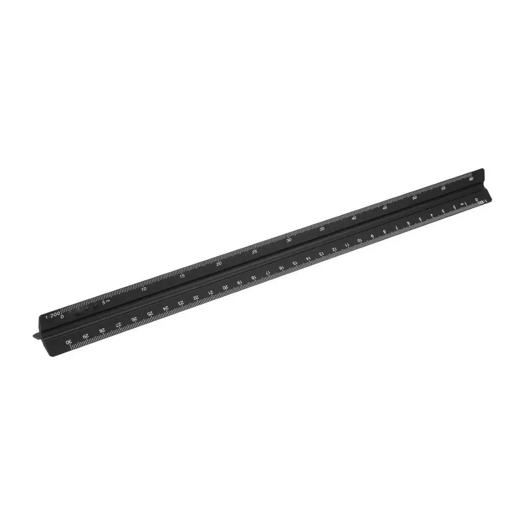 Utoolmart Small Scale Ruler 30cm Engineer Triangular Scale Architect Rulers Black 1pcs Utoolmart Small Scale Ruler 30cm Engineer Triangular Scale Architect Rulers Black 1pcs