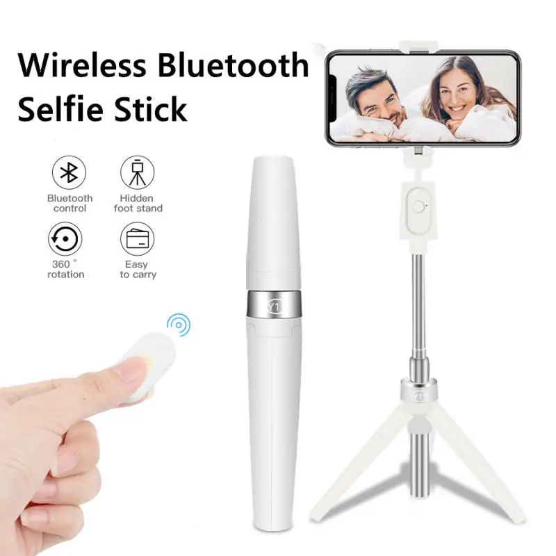 Palo de Selfie inalámbrico 3 en 1 con Bluetooth, trípode plegable, monopié extensible, giratorio, para IPhone, Huawei, Samsung