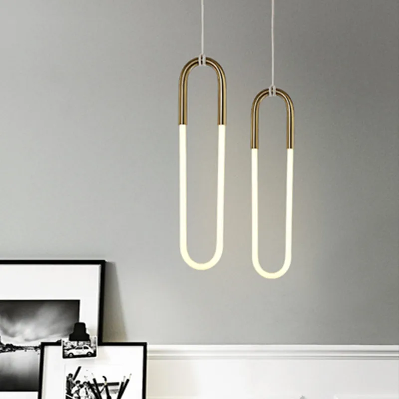 

Simple Pendant Light Art Scene Light Tube Cold Warm WhiTe Pure White Blue Hanging Living Room Lamp Home Decoration
