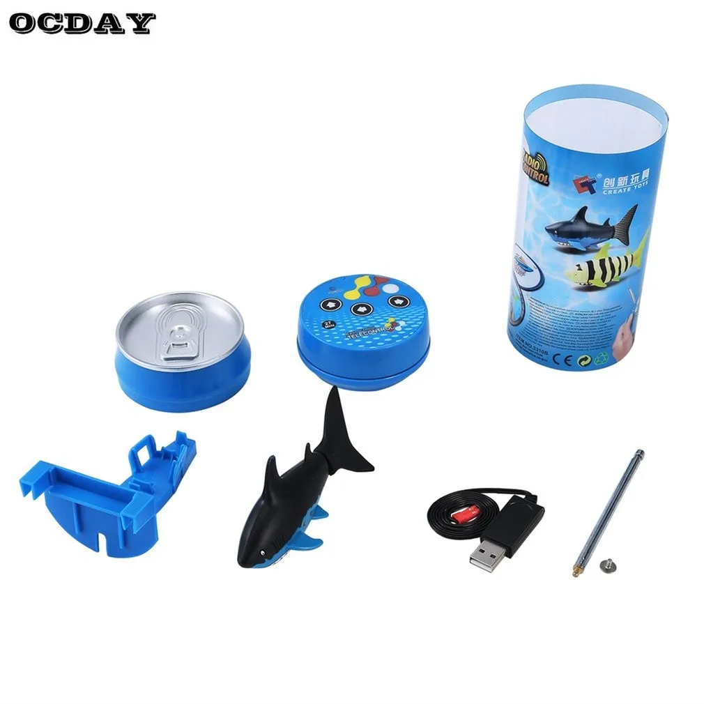 Подводный пульт дистанционного управления акула подводная лодка на радиоуправлении 4 CH маленькие акулы пульт дистанционного управления игрушка с USB Отличный подарок на Рождество для детей