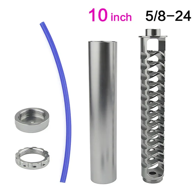 New 1/2-28 5/8-24 6inch-Small 10inch Single Core Aluminum Fuel Filter Solvent Trap for NAPA 4003 WIX 24003 223 308 308