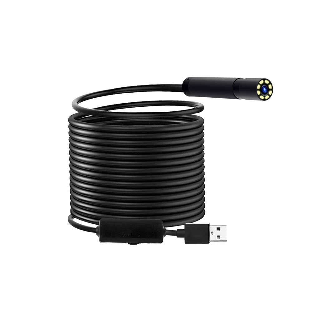 IP67 водонепроницаемый USB эндоскоп 10 м/5 м/2 м провод промышленный эндоскоп бороскоп Инспекционная камера Встроенный 8 шт. светодиодов 8 мм объектив