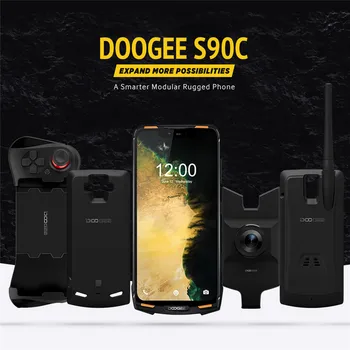 

Doogee S90C Helio P70 Octa Core Modular Rugged Mobile Phone IP68 6.18" Display 4GB 64GB 5050mah 16MP+8MP Android 9.0 12V2A