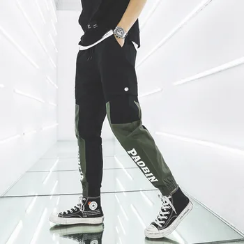 

Slavna Martinovic Korean Men's New Casual Pants Feet Overalls Harem Pants Fashion Trend Pocket Decoration Fashion Cotton Pants