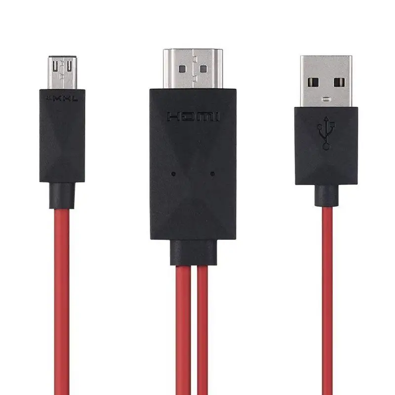 6,5 футов MHL Micro-USB к HDMI адаптер конвертер кабель 1080P HDTV для Android устройств samsung Galaxy S3 S4 S5 Note 3 Note 2 Note