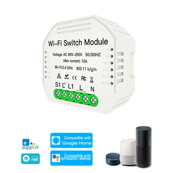 

Tuya WiFi Switch Smart Home Automation Modules 2-Way Light Switch DIY Breaker Voice Control With Alexa Google Home/Nest IFTTT