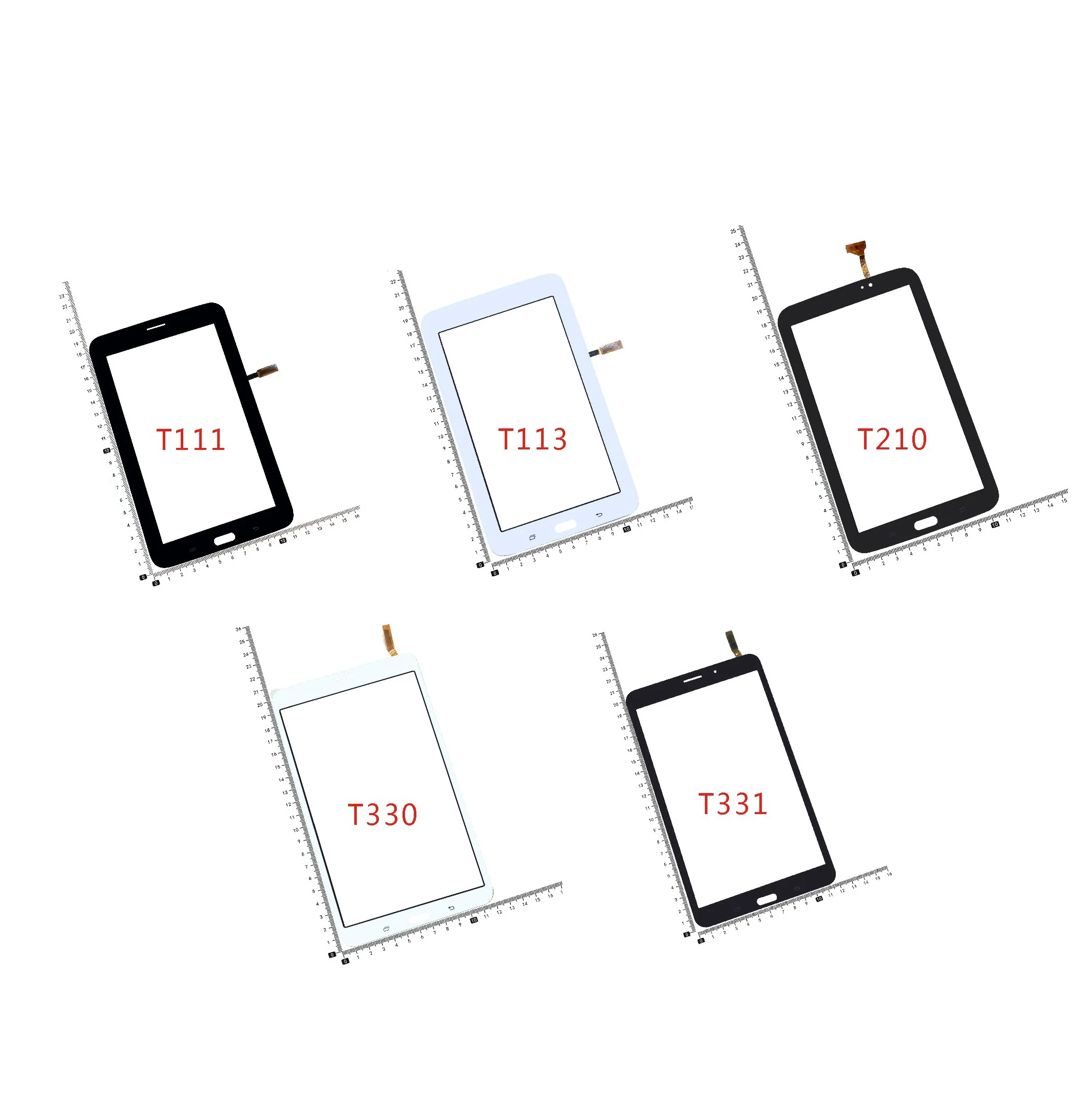 Per Samsung Galaxy Tablet 3 4 T111 T113 T210 T330 T331 T350 P350 T350 P350 Sensore Tattile Pannello Frontale Sensore Digitalizzatore Vetro Anteriore